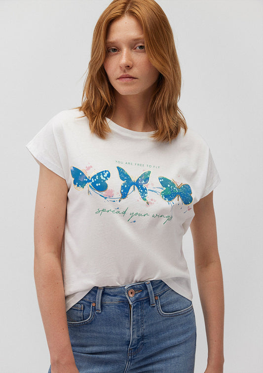 Printed White T-Shirt