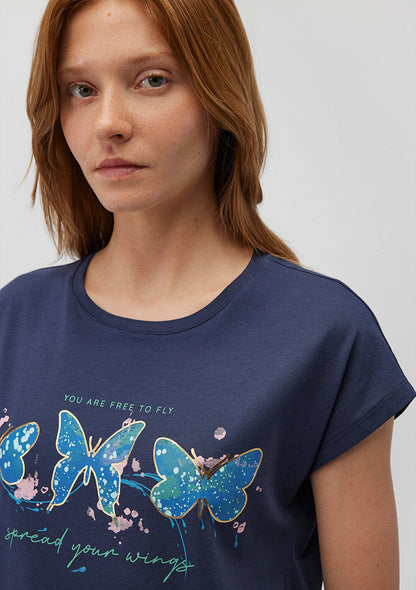 Printed Navy T-Shirt
