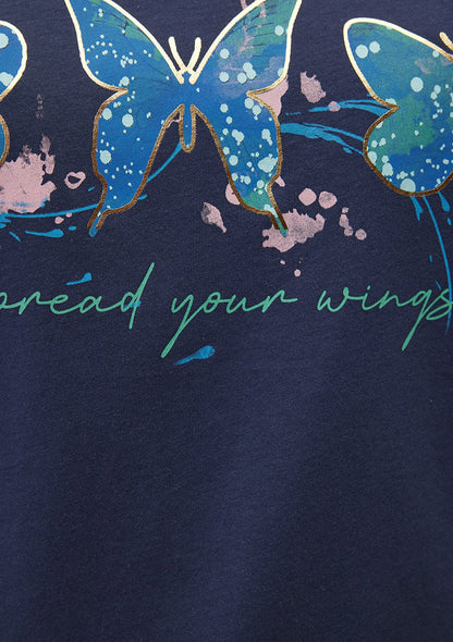 Printed Navy T-Shirt