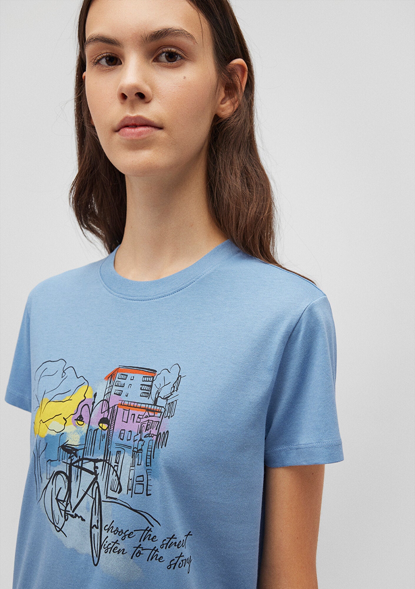 Printed Blue T-Shirt