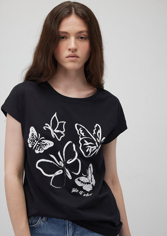 Printed Black T-Shirt