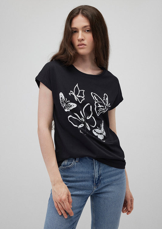 Printed Black T-Shirt