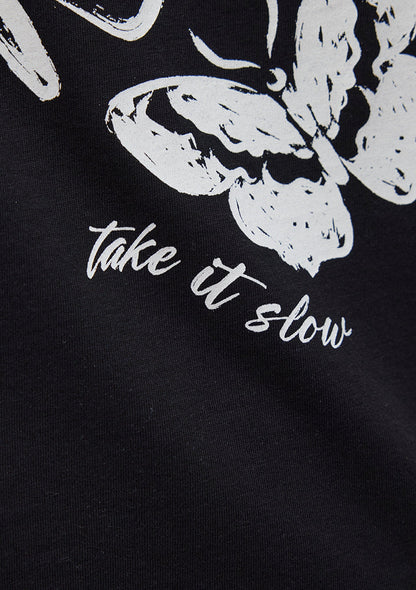 Printed Black T-Shirt