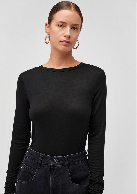 Black Long Sleeve Basic T-Shirt