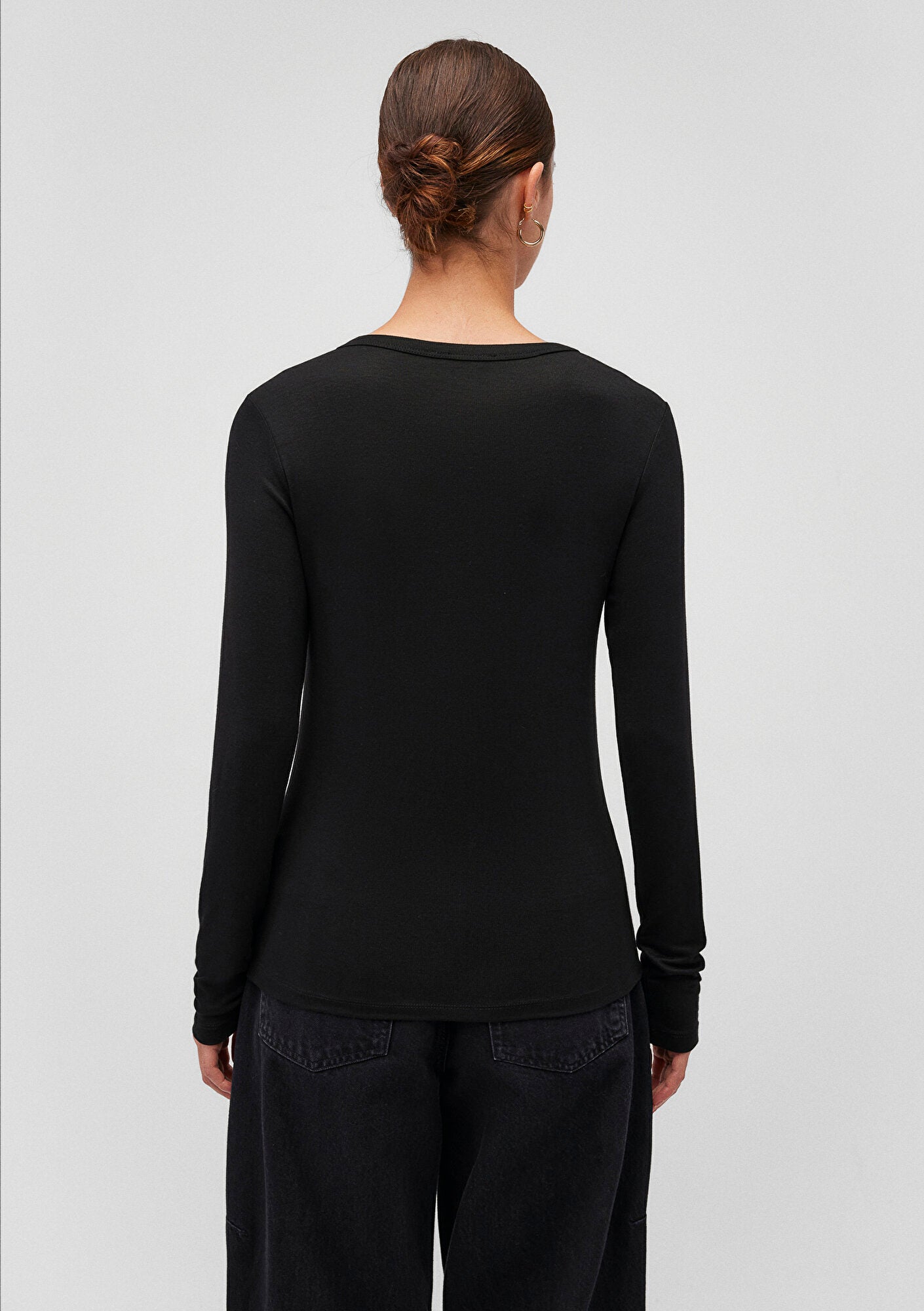 Black Long Sleeve Basic T-Shirt