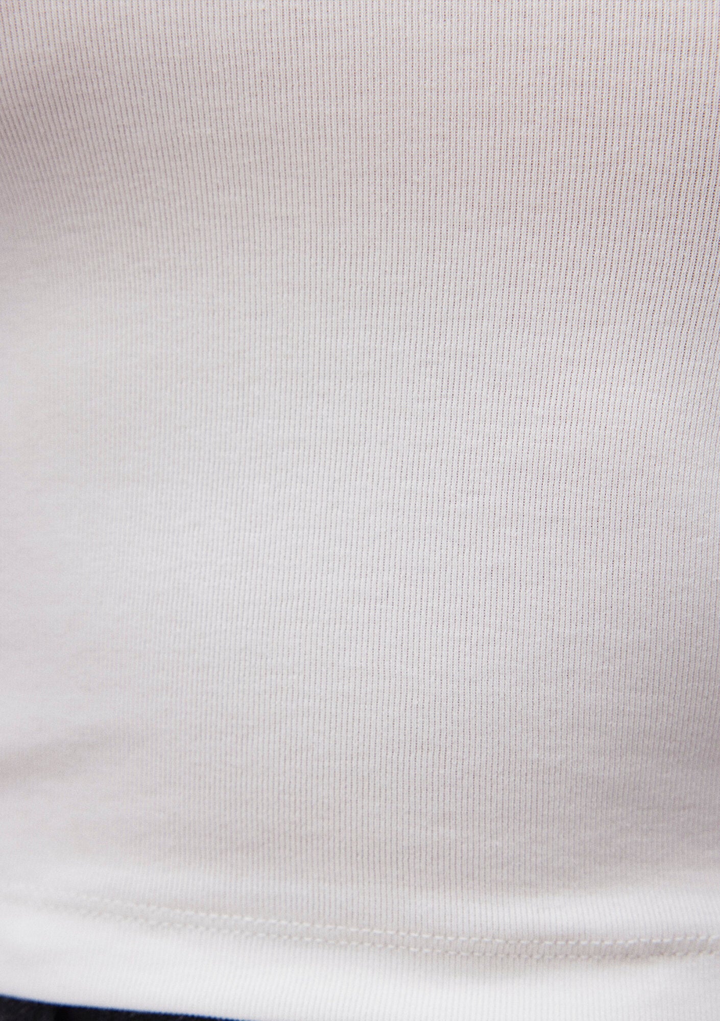 White Long Sleeve Crop Basic T-Shirt