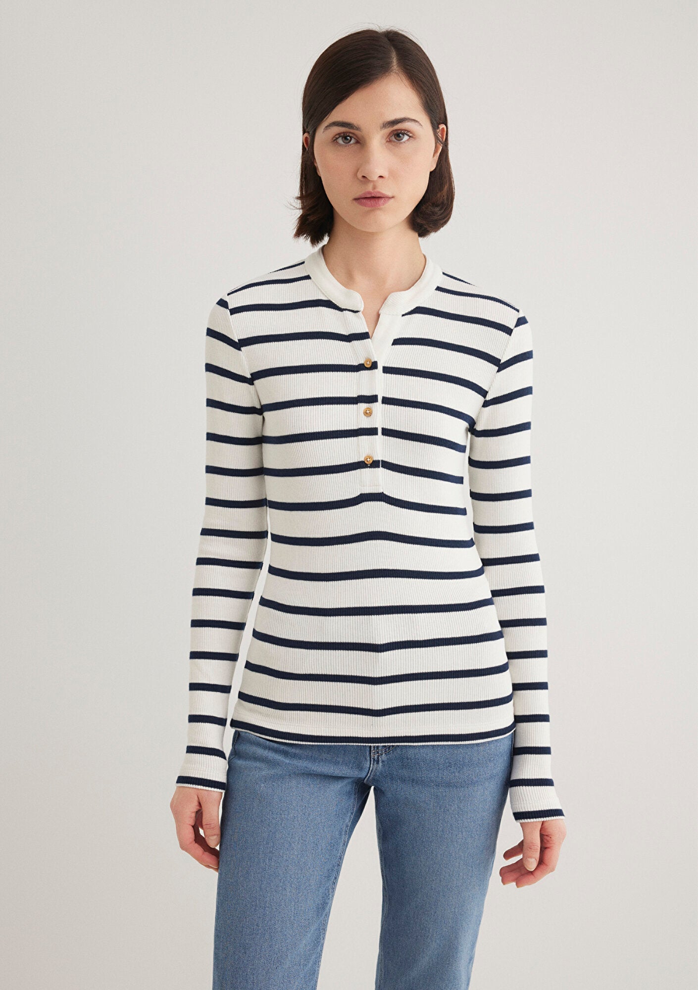 Striped Navy Blue T-Shirt