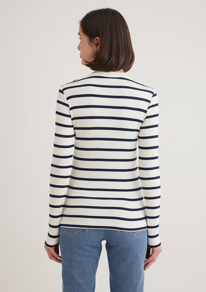 Striped Navy Blue T-Shirt