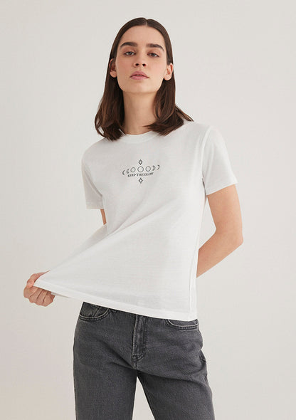 Ecru Astrology Printed T-Shirt