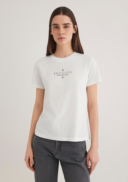 Ecru Astrology Printed T-Shirt