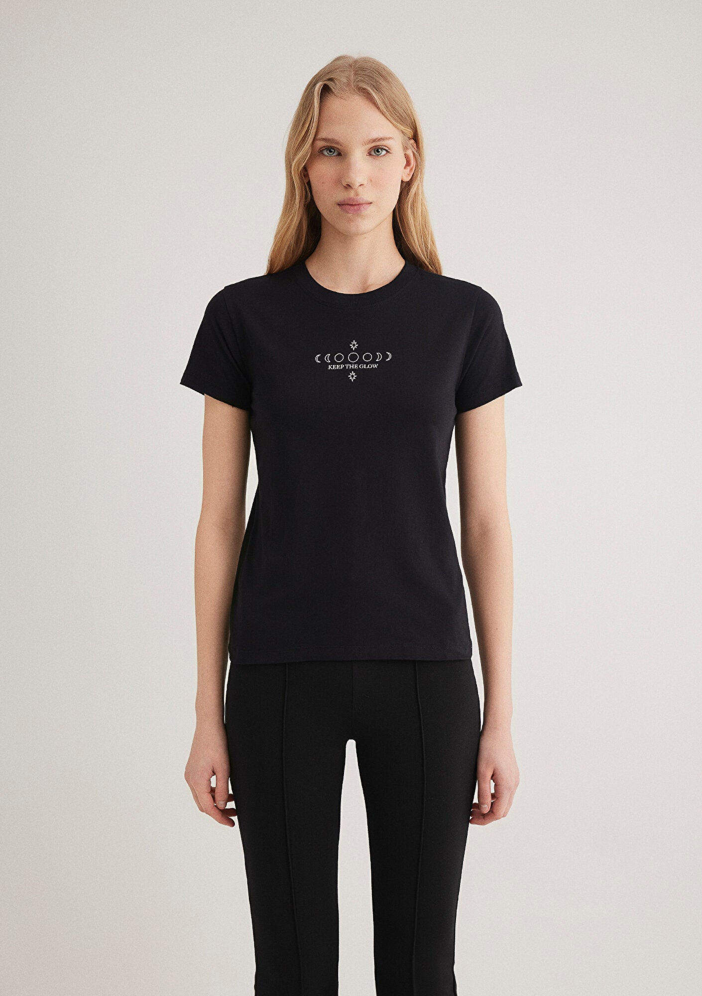 Black Astrology Printed T-Shirt