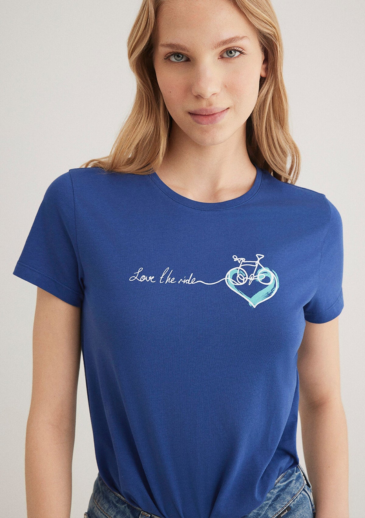 Bicycle Printed Blue T-shirt