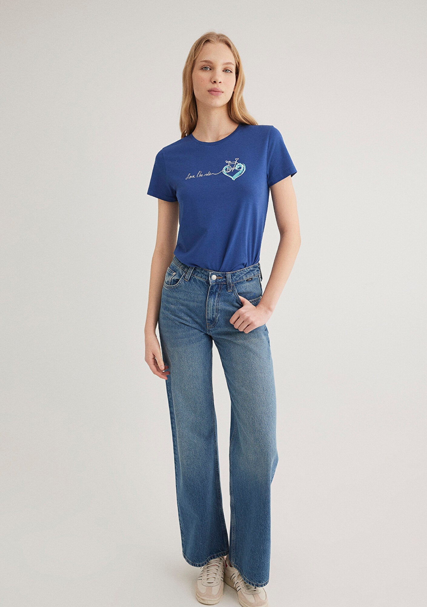 Bicycle Printed Blue T-shirt