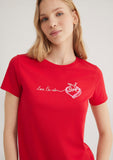 Bicycle Printed Red T-shirt