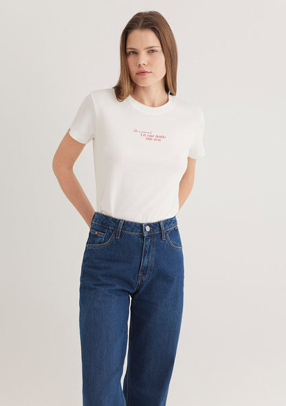 Printed White T-Shirt
