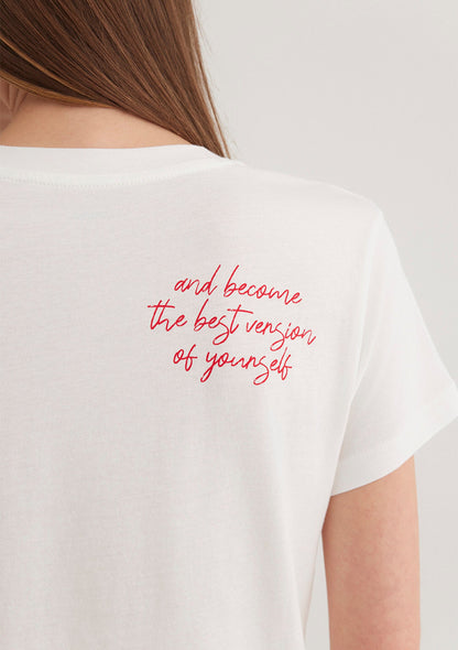 Printed White T-Shirt