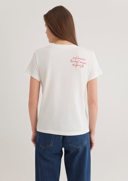 Printed White T-Shirt