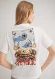 Astrology Printed Ecru T-shirt