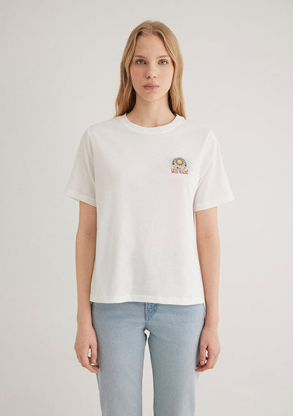 Astrology Printed Ecru T-shirt