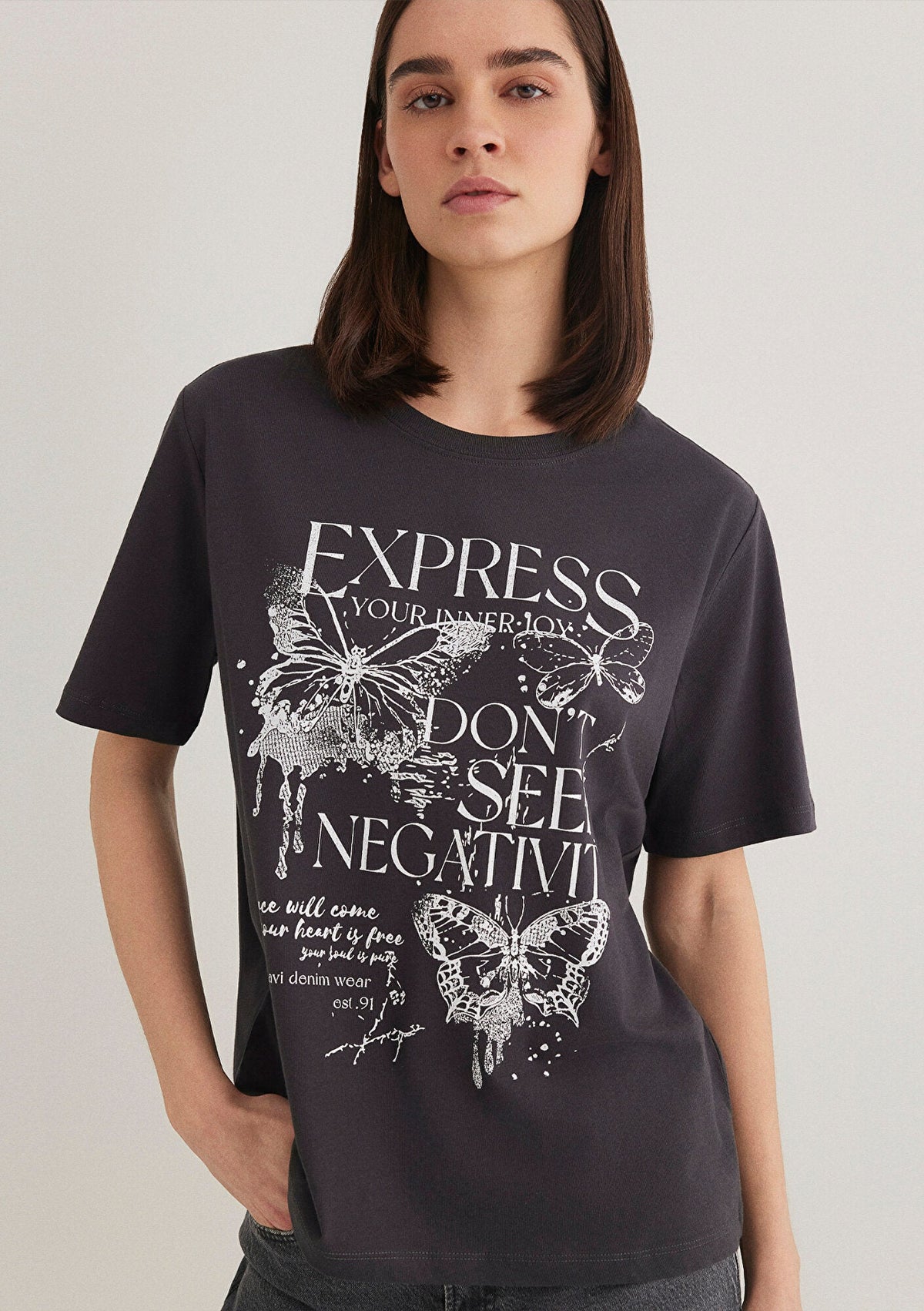 Printed Gray T-shirt