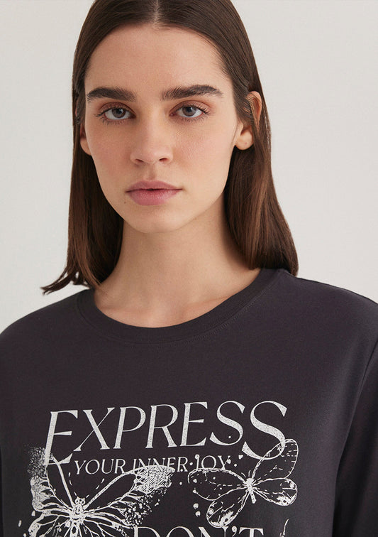 Printed Gray T-shirt
