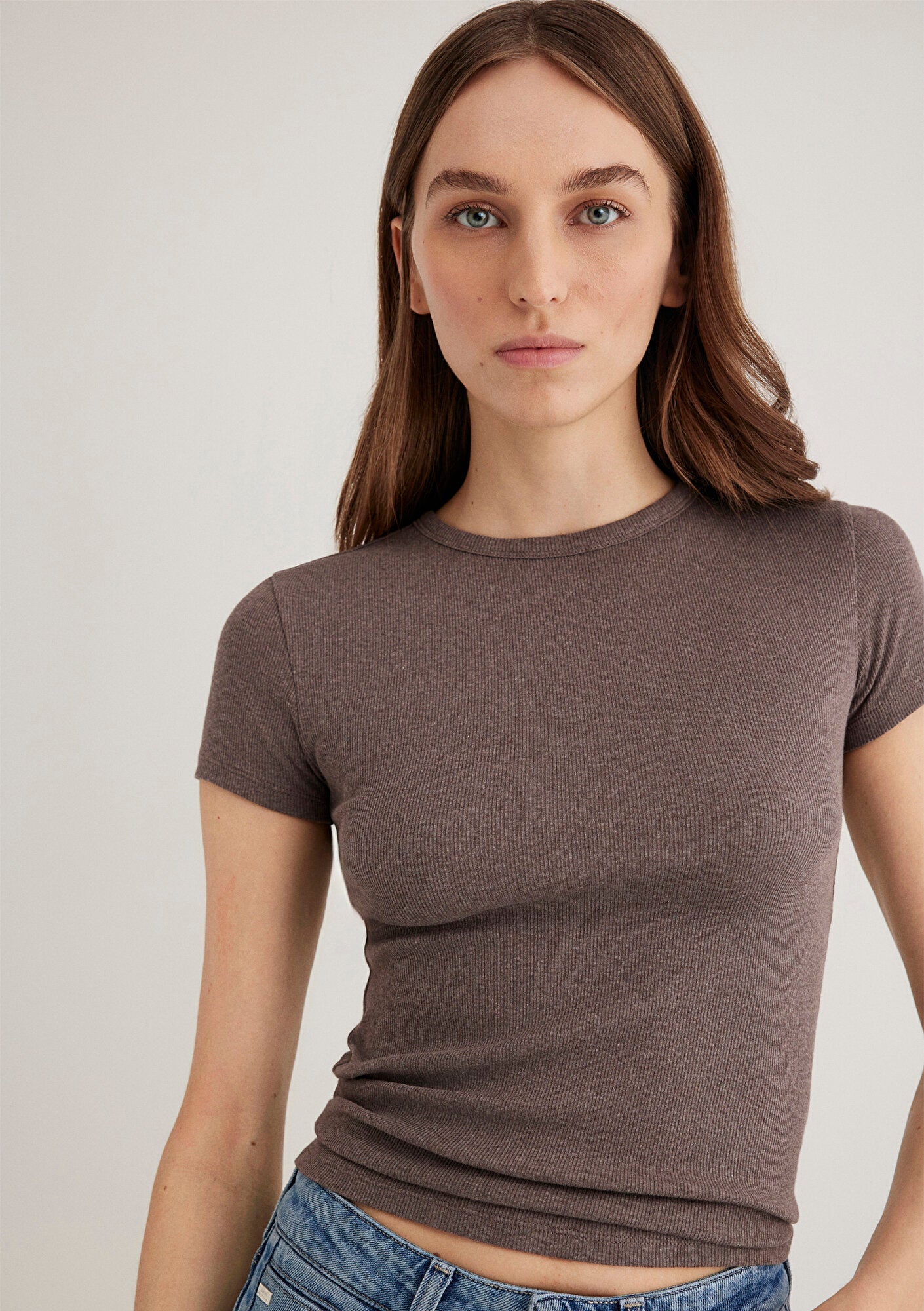 Brown Basic T-Shirt