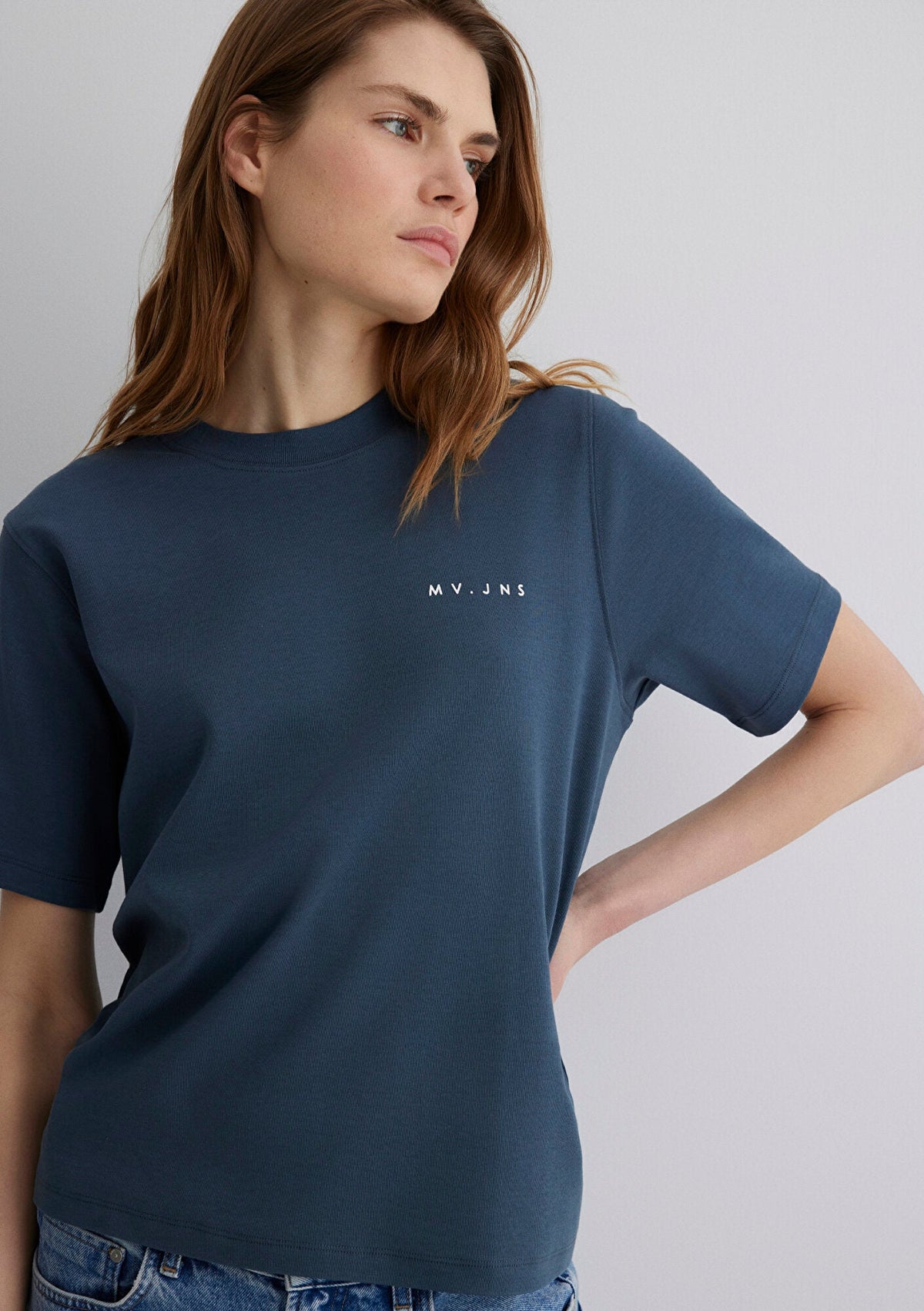 MV Printed Navy T-Shirt
