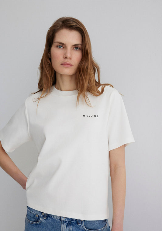 MV Printed Ecru T-Shirt