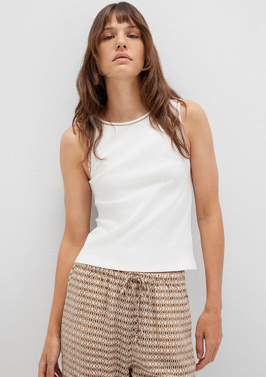 Stitch Detailed White Top