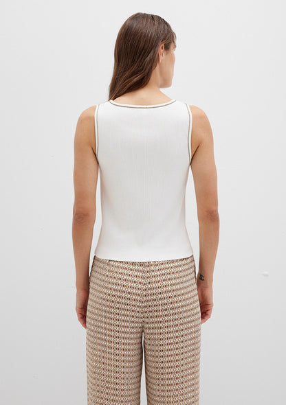 Stitch Detailed White Top