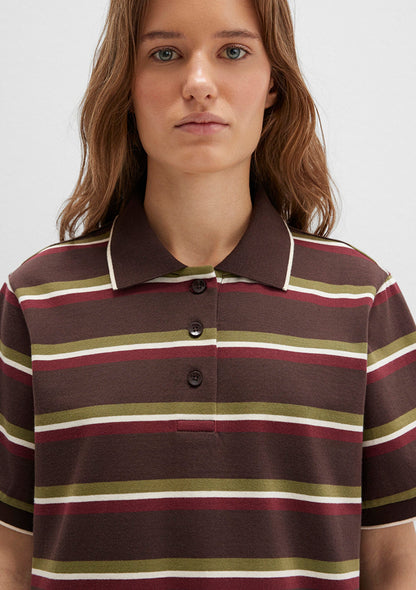 Striped Brown Polo T-Shirt