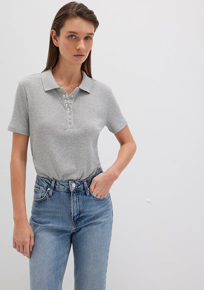 Grey Polo T-Shirt