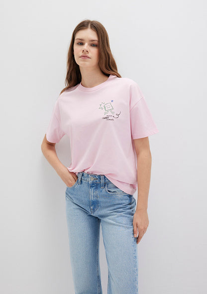 Printed Pink T-Shirt