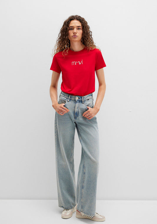 Mavi Cat Printed Red T-Shirt