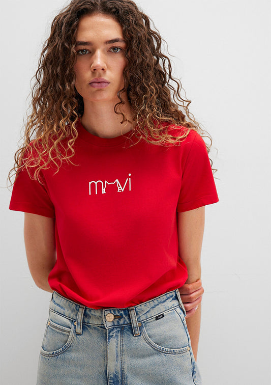Mavi Cat Printed Red T-Shirt