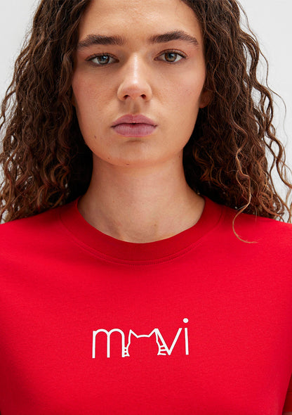 Mavi Cat Printed Red T-Shirt