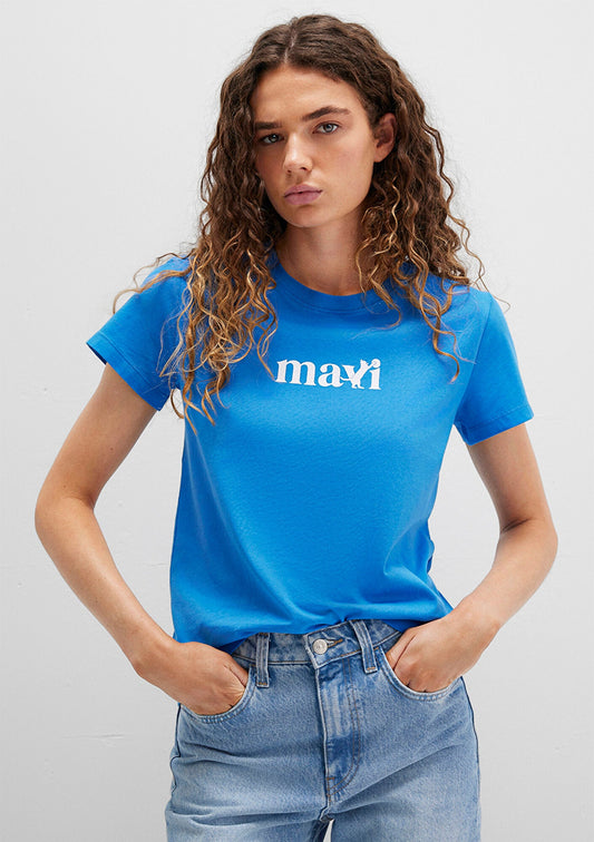 Mavi Cat Printed Blue T-Shirt