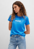 Mavi Cat Printed Blue T-Shirt