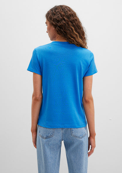 Mavi Cat Printed Blue T-Shirt