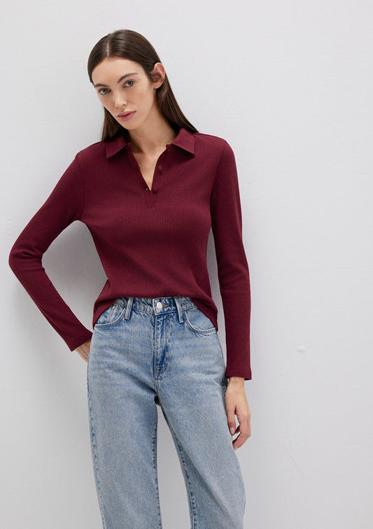 Burgundy Polo T-Shirt