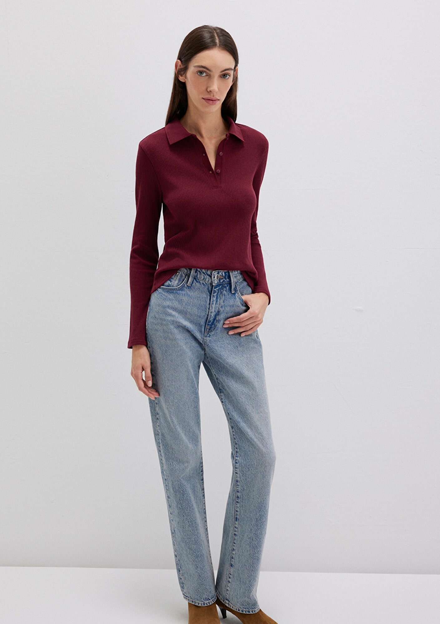 Burgundy Polo T-Shirt