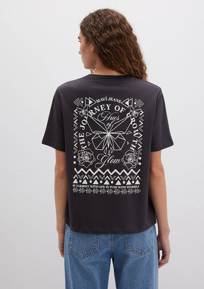 Bicycle Printed Anthracite T-Thirt