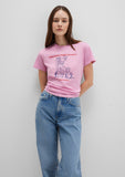 Bicycle Printed Pink T-Thirt