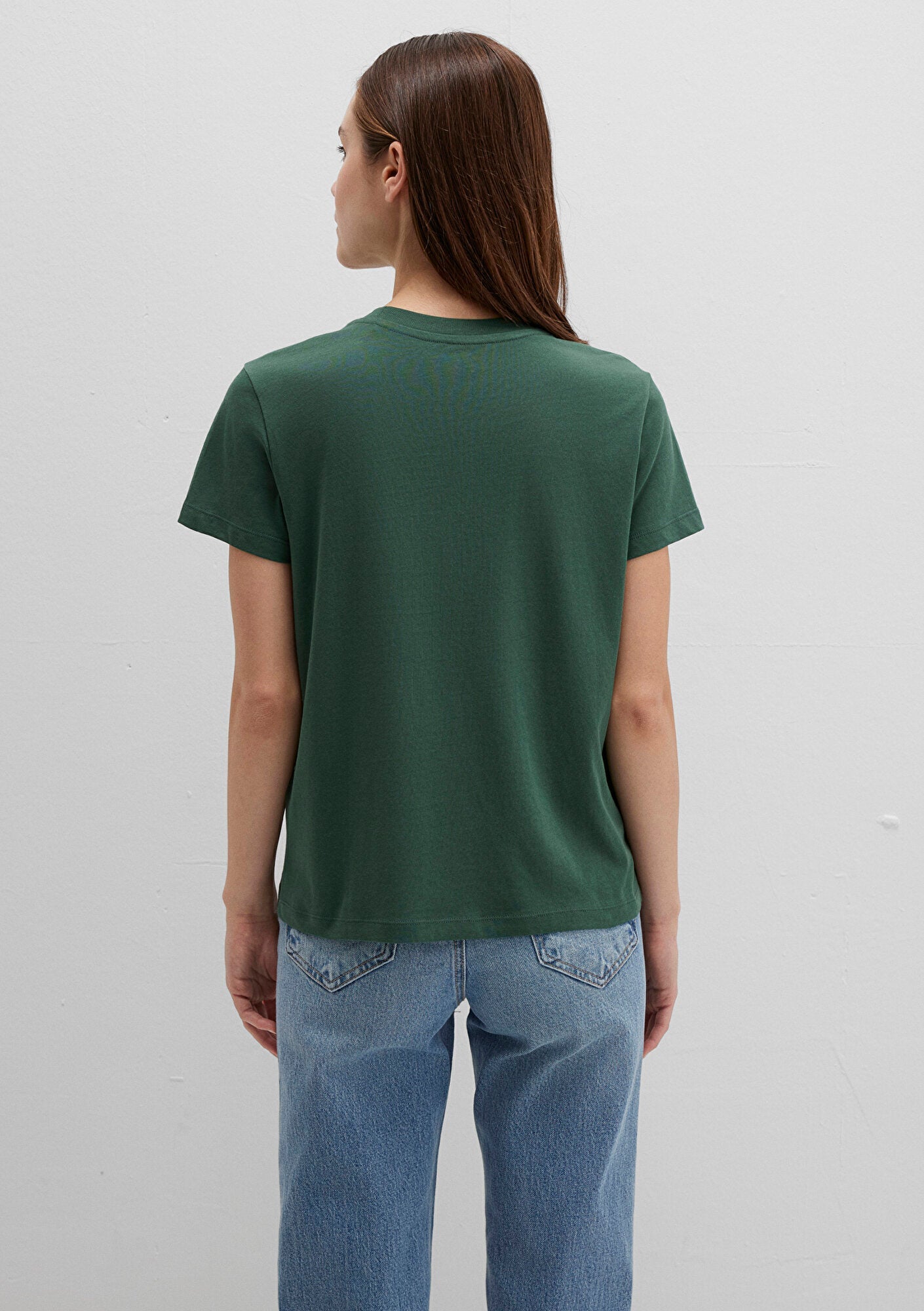 Cat Printed Green T-Shirt