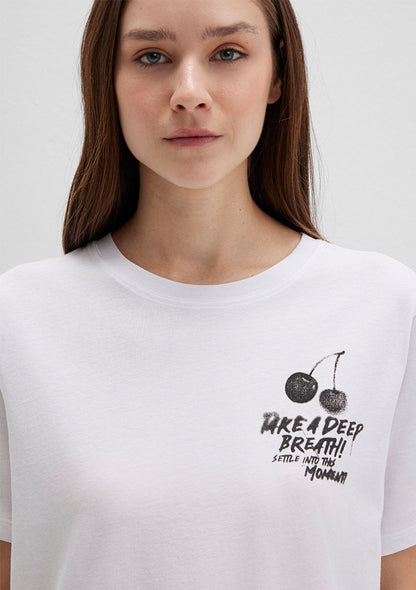 Printed White T-Shirt