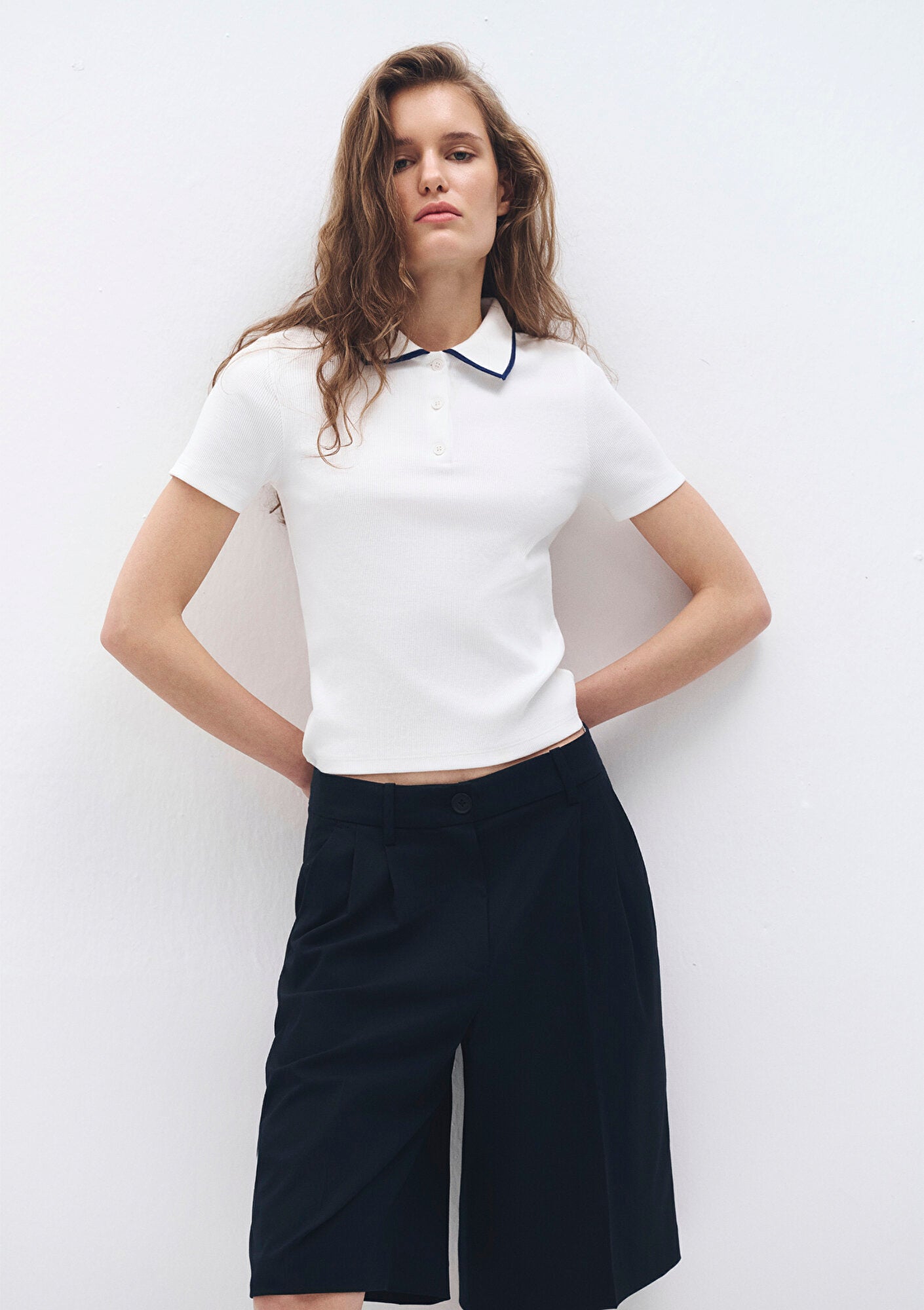 Ecru Polo T-Shirt