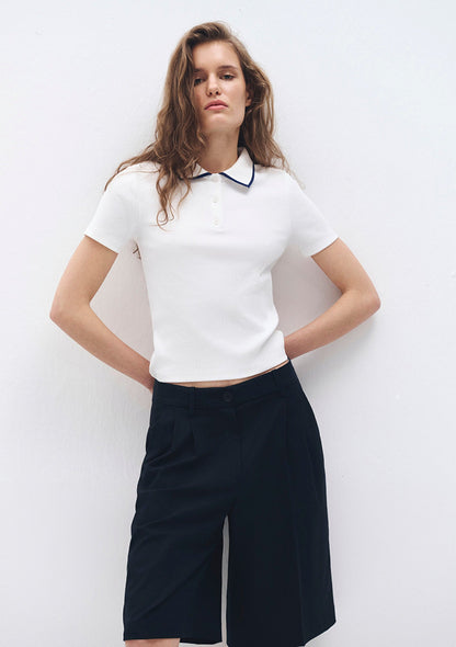 Ecru Polo T-Shirt