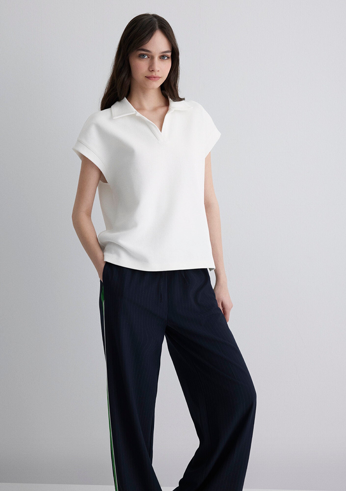 Ecru Polo T-Shirt