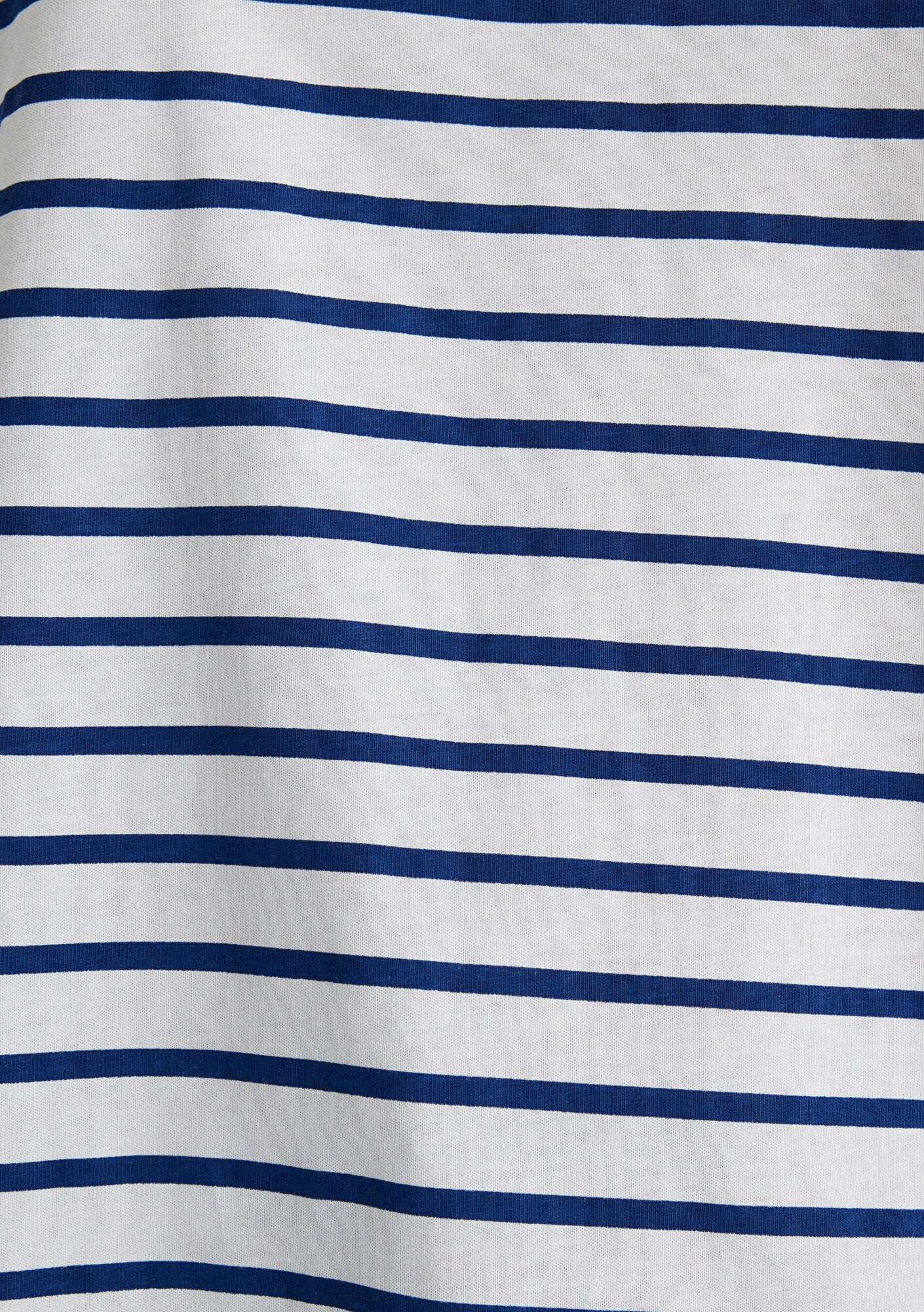 Navy Striped White T-Shirt