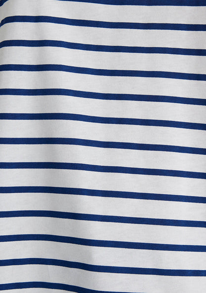 Navy Striped White T-Shirt